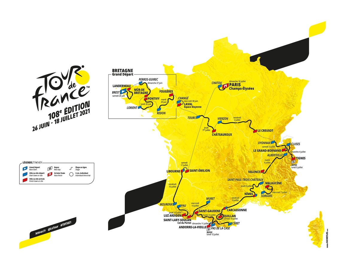 Tour de France 2021 parcours